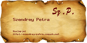 Szendrey Petra névjegykártya